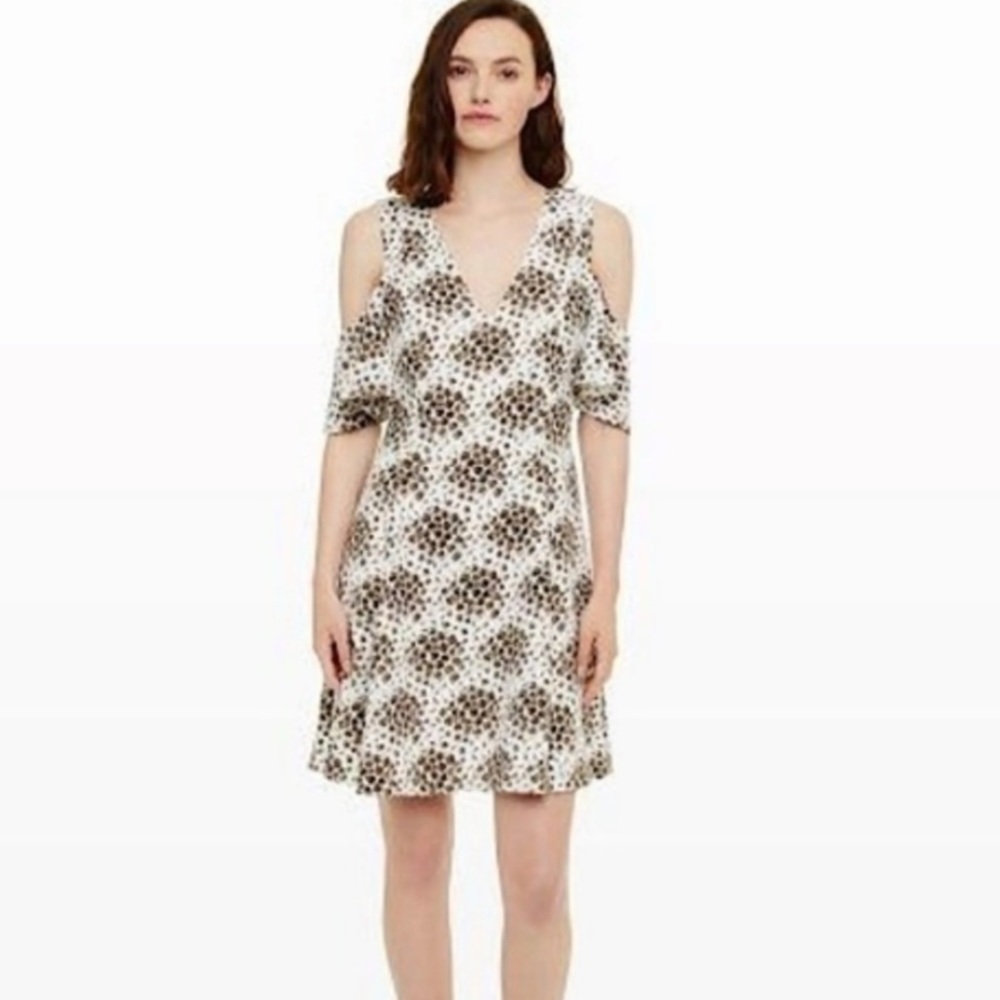 074 CLUB MONACO Pernille Cold Shoulder Floral Dress 10 new